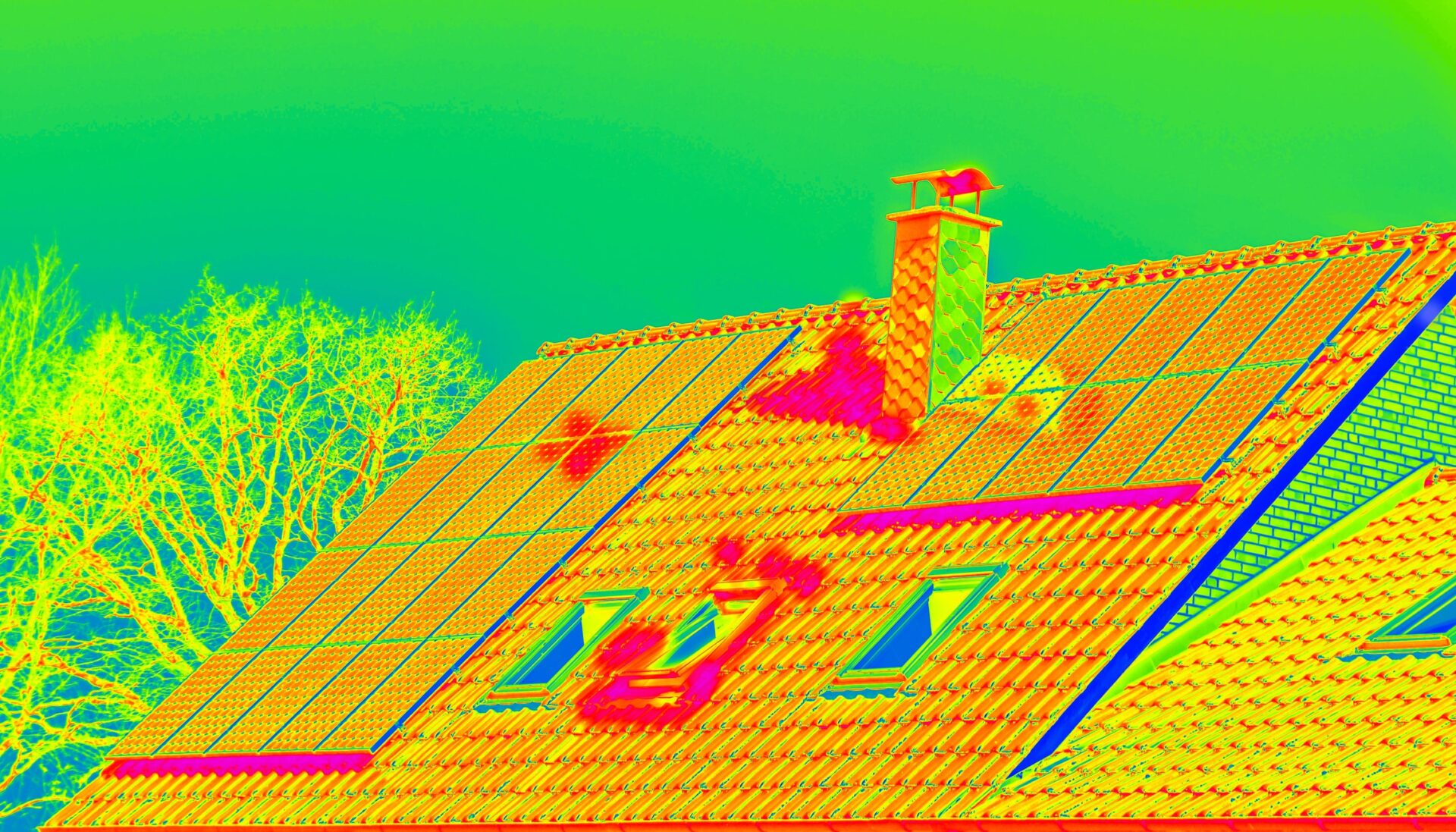 Thermografische afbeelding dak